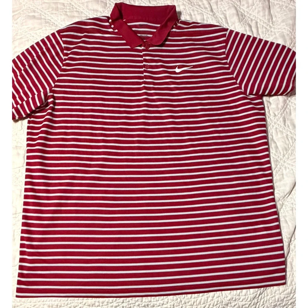 Nike Polo Shirt Men 2XL Multi Color Striped Dri-FIT Golf Short Sleeve lot of 3